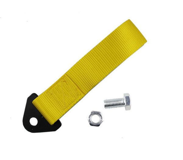 Yellow Tow Strap Racing Ribbon Stainless Steel Hardware