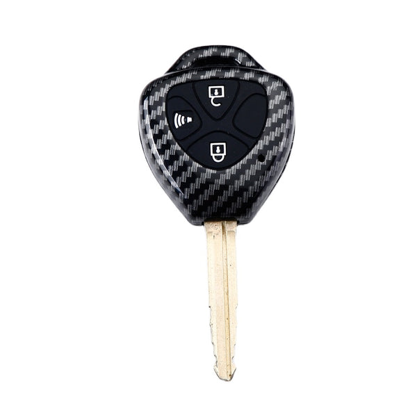 Toyota 4 Button ABS+Silicone Car Key Cover Case With Keychain