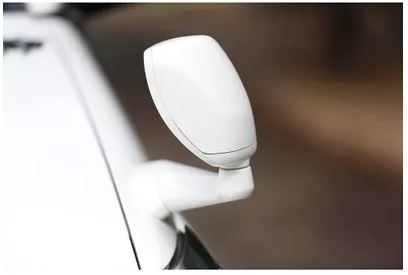 Black Toyota New Fortuner Car Bonnet Fender Side Mirror Wide Angle View