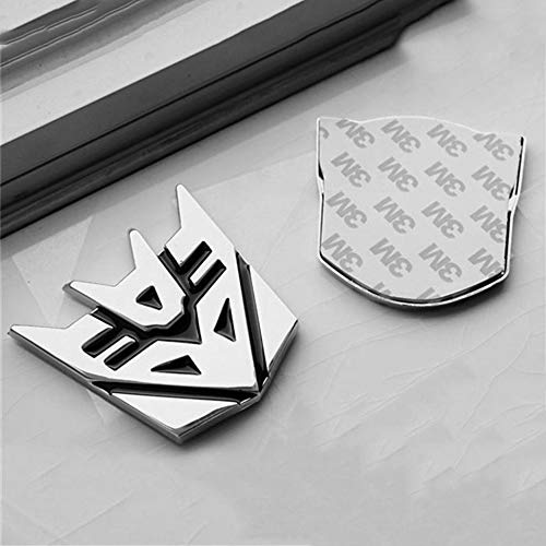 1pc Trans Decepticons Metal Logo 3D Car Hood Ornament / Decal.