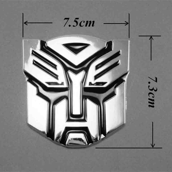 Trans Autobot Plastic Logo 3D Car Hood Ornament / Decal.