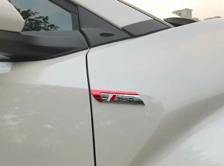 Blue Muge Power 2pcs Universal Logo Car Metal Alloy Body Side Fender Emblem(Metal)