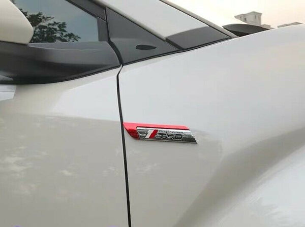 Black Muge Power 2pcs Universal Logo Car Metal Alloy Body Side Fender Emblem(Metal)