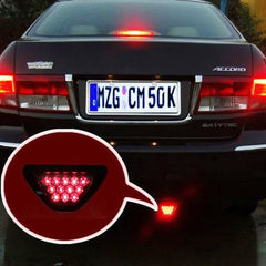 F1 Style Triangle 12 RED LED Flashing 3rd Brake Lamp Light