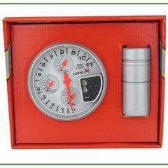 TYPE-R 5inch Car 4x4 SUV Gypsy Off Road RPM Tachometer, Water Temp, Oil Temp & Oil Pressure 4 in 1 with Shift light