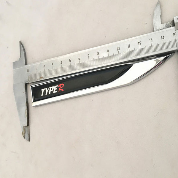2Pcs Universal Type R Logo Car Metal Alloy Body Side Fender Knife Emblem Stickers