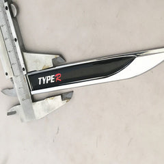 2Pcs Universal Type R Logo Car Metal Alloy Body Side Fender Knife Emblem Stickers