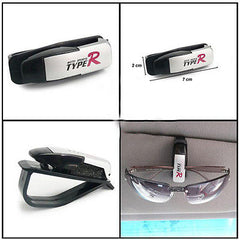 Car Type R Visor Sunglass Clip Holder-Silver