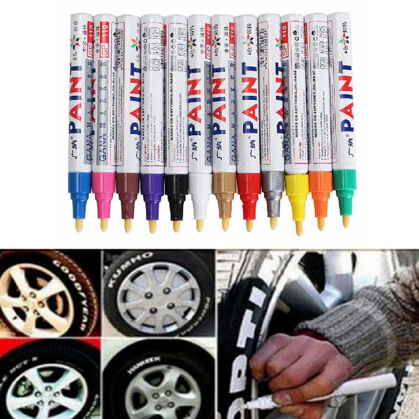1pc Yellow Tire Lettering Waterproof Permanent Paint Pens Marker Car Write on Tyre