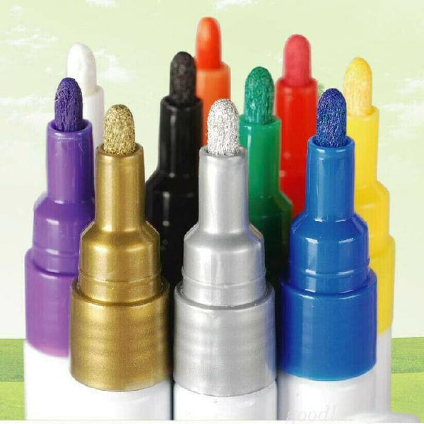 1pc Yellow Tire Lettering Waterproof Permanent Paint Pens Marker Car Write on Tyre