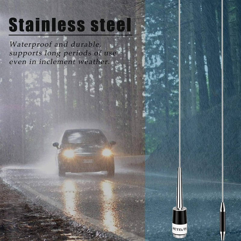 UHF Mobile Car Radio Antenna 27MHz 150W 3.0dBi Mobile Antenna Length 130CM(51.1in) (1 Pack)