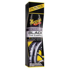 NEW!! Meguiar's Ultimate Black Tire Coating Deep Black Glossy Shine- 8 oz .G16008
