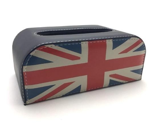 Car British Union Jack Faux Leather Tissue Boxes Holders Mini Cooper Style