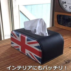 Car British Union Jack Faux Leather Tissue Boxes Holders Mini Cooper Style