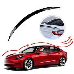 Universal 1.2M Golssy Black Car Rear Wing Lip Spoiler Tail Trunk Roof Trim Sticker
