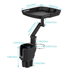 Universal 360 Swivel Arm Car Cup Holder Tray Dining Table For Car