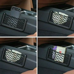 Universal Car Seat Side Back Net Storage Bag Phone Holder Pocket Organizer (Small)