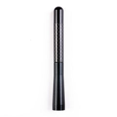Universal Carbon BLACK Aluminum Fiber Car Auto AM/FM Radio Aerial Antenna + Screw