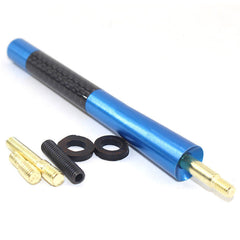 Universal Carbon BLACK Aluminum Fiber Car Auto AM/FM Radio Aerial Antenna + Screw