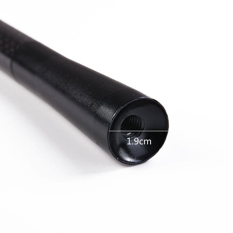 Universal Carbon BLACK Aluminum Fiber Car Auto AM/FM Radio Aerial Antenna + Screw