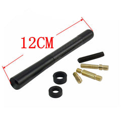 Universal Carbon BLACK Aluminum Fiber Car Auto AM/FM Radio Aerial Antenna + Screw