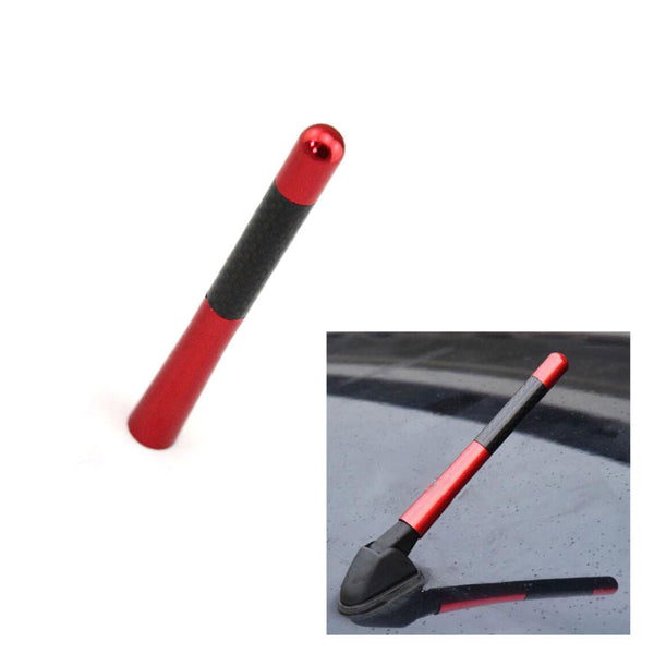 Universal Carbon Aluminum Fiber Car Auto AM/FM Radio Aerial Antenna + Screw