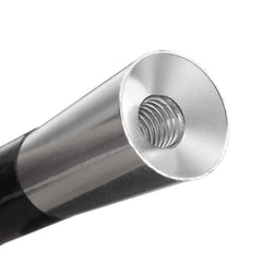 Universal Carbon BLACK Aluminum Fiber Car Auto AM/FM Radio Aerial Antenna + Screw