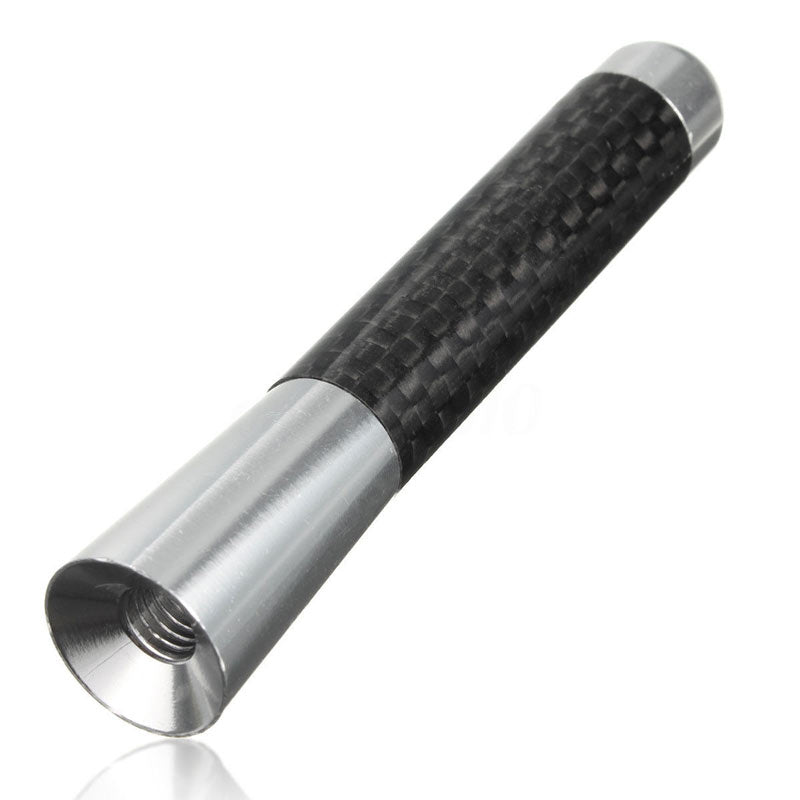 Universal Carbon Aluminum Fiber Car Auto AM/FM Radio Aerial Antenna + Screw