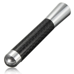 Universal Carbon BLACK Aluminum Fiber Car Auto AM/FM Radio Aerial Antenna + Screw