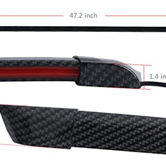 Universal LED Spoiler Strip Lights, 48 inch Black Carbon Fiber Finish Tailgate Light Bar with Brake Light/Turn Signal Lights/Running Light Fits for Most Cars