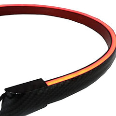 Universal LED Spoiler Strip Lights, 48 inch Black Carbon Fiber Finish Tailgate Light Bar with Brake Light/Turn Signal Lights/Running Light Fits for Most Cars