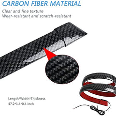 Universal LED Spoiler Strip Lights, 48 inch Black Carbon Fiber Finish Tailgate Light Bar with Brake Light/Turn Signal Lights/Running Light Fits for Most Cars