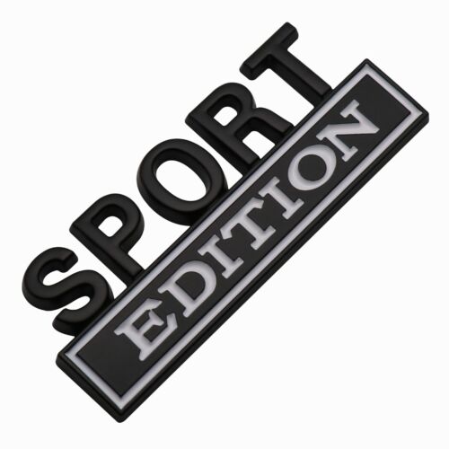 Universal NEW Black White SPORT EDITION Badge emblem For All Cars And Bikes