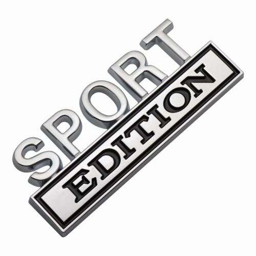 Universal NEW Chrome Black SPORT EDITION Badge emblem For All Cars And Bikes