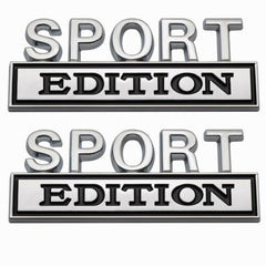 Universal NEW Chrome Black SPORT EDITION Badge emblem For All Cars And Bikes