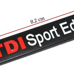 Universal TDI Sport Edition Badge Sticker for All Cars, Bikes Metal (Black)