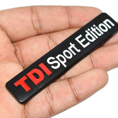 Universal TDI Sport Edition Badge Sticker for All Cars, Bikes Metal (Black)