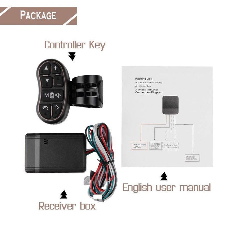 Universal Wireless Car Steering Wheel Bluetooth Remote Control For DVD MP3 Android Touch Screen Stereo Audio System
