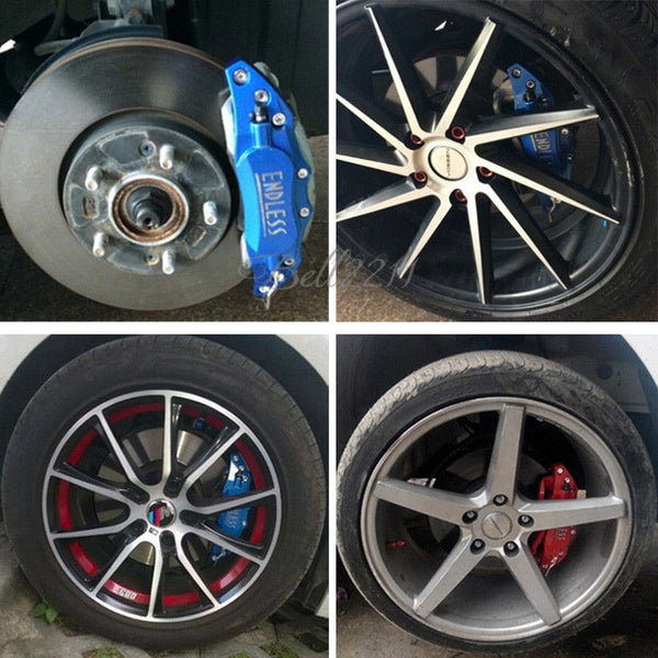 Universal Car Aluminum Alloy ENDLESS Front & Rear Disc Brake Caliper Cover Small Size (Red Colour)