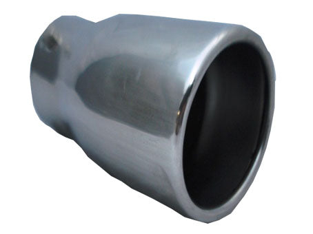Car Chrome Exhaust 2.5 Inch Silencer Muffler Tip Pipe For SUV(Oval)