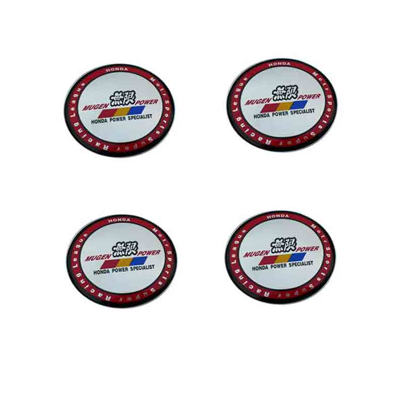 4pcs Muge Power Emblem Car Wheel Center Hub Cap Caps Badge Sticker Decal 60mm