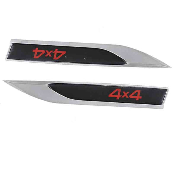 2Pcs Universal 4X4 Logo Car Metal Alloy Body Side Fender Knife Emblem Stickers