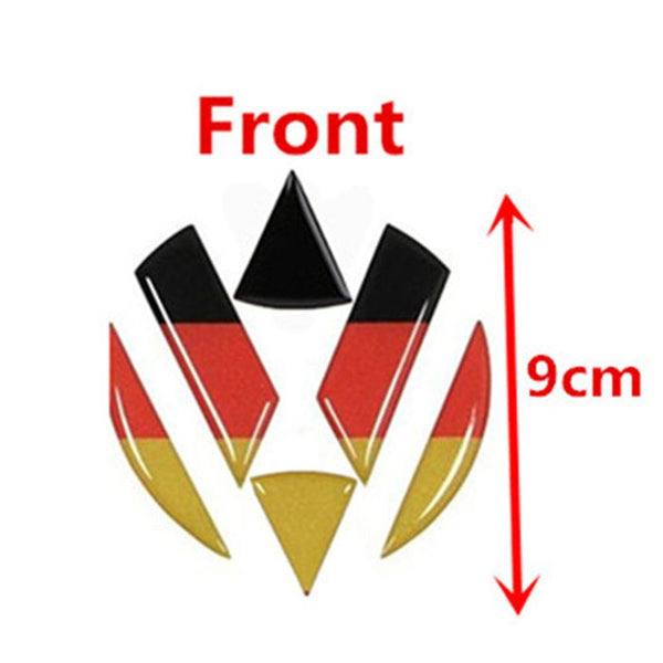 2pcs VW Polo Vento Passat Car Rear Front logo 3D Epoxy German Flag Emblem Badge Sticker Decal