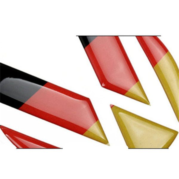 2pcs VW Polo Vento Passat Car Rear Front logo 3D Epoxy German Flag Emblem Badge Sticker Decal