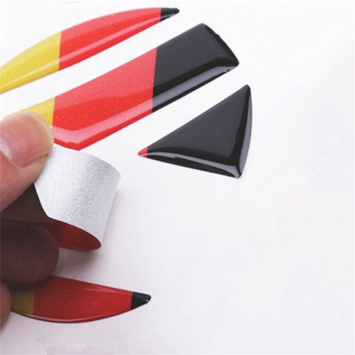 2pcs VW Polo Vento Passat Car Rear Front logo 3D Epoxy German Flag Emblem Badge Sticker Decal