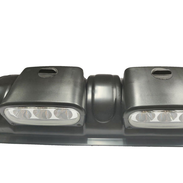 White 3 LED x 4 Lens Roof Light Offroad Spot Head Lamps Universal 4x4 Roof Top Bar Driving Fog Lights