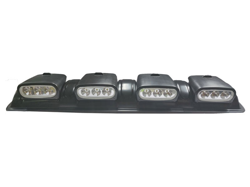 White 3 LED x 4 Lens Roof Light Offroad Spot Head Lamps Universal 4x4 Roof Top Bar Driving Fog Lights