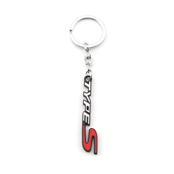 White Red Black TYPES 3D Logo Emblem Metal Keychain For Bikes And Cars