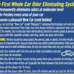 NEW!!! Meguiar's Whole Car AIR RE-FRESHER Odor Eliminator Mist- NEW CAR SCENT