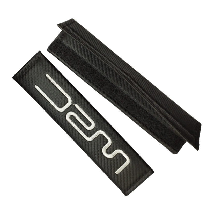 2Pcs WRC Carbon Fiber Embroidery Car Seat Belt Cover Safety Shoulder Pads